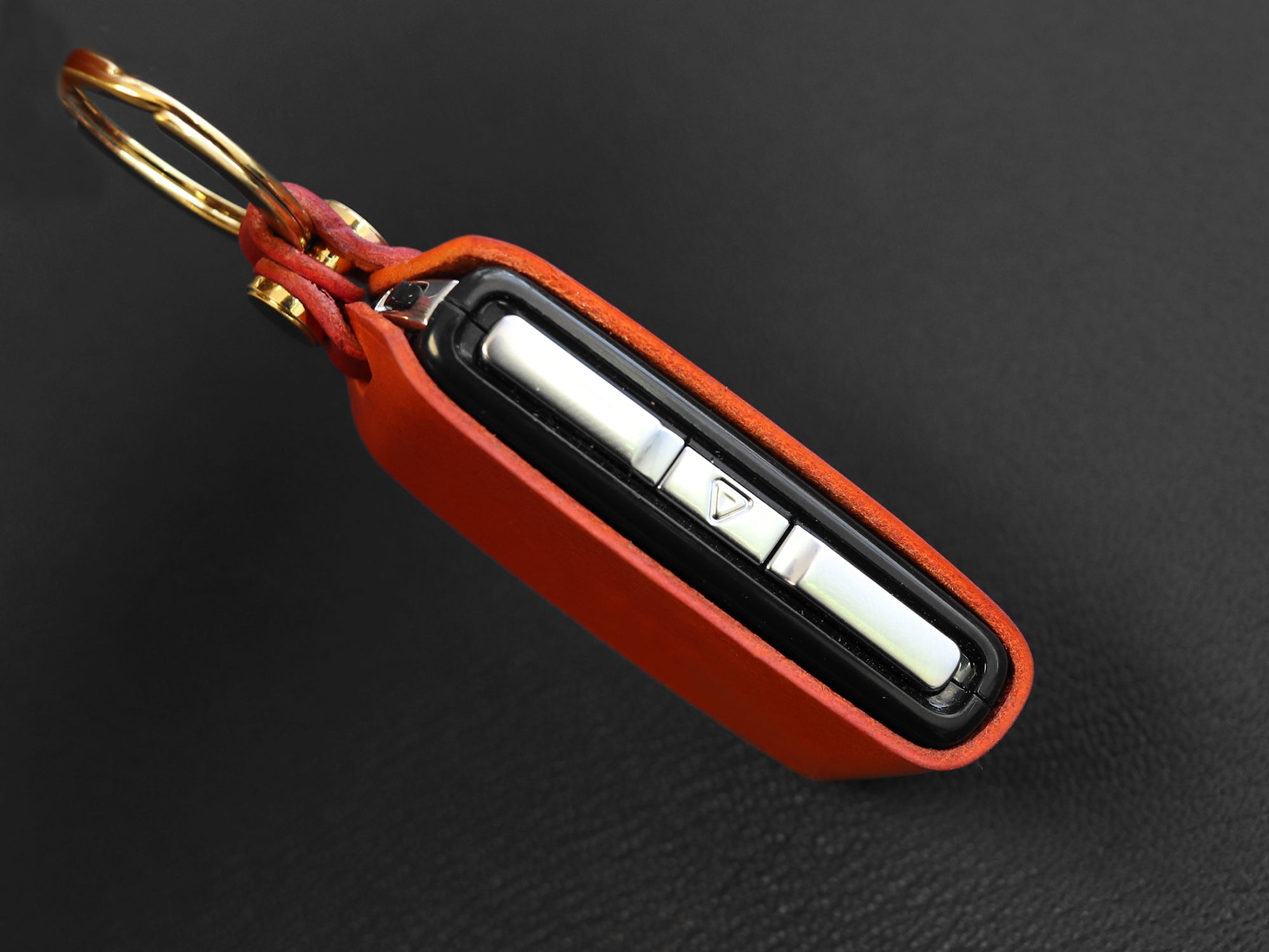 Volvo Series [1] Leather Key Case for 2017~2022 XC90 XC70 XC40 S60 S80 S90 C30 V70 V90 Italian Veg-Tanned Leather