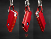 BMW [4-V2] Series Leather Key Fob  Case - F98 X4M LCI, G18 X5, G07 X7 LCI, G70 7 Series, G09 XM, U11 X1, I20 iX